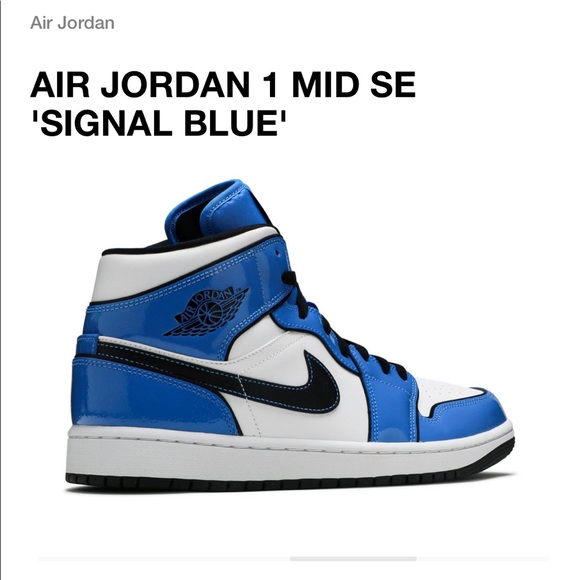 Air Jordan 1 MID SE 'SIGNAL BLUE' - Picture 2 of 9